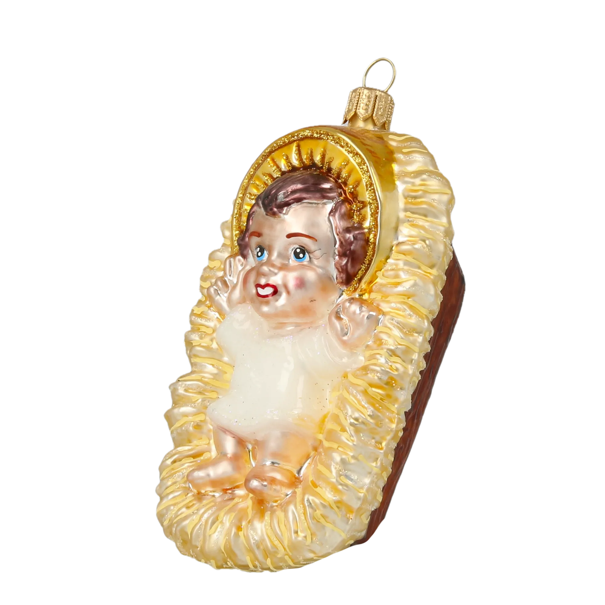 Jesus. Handmade Glass Christmas ornament. 2020-519