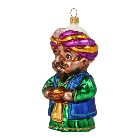 King Balthazar. Handmade Glass Christmas ornament. 2020-520
