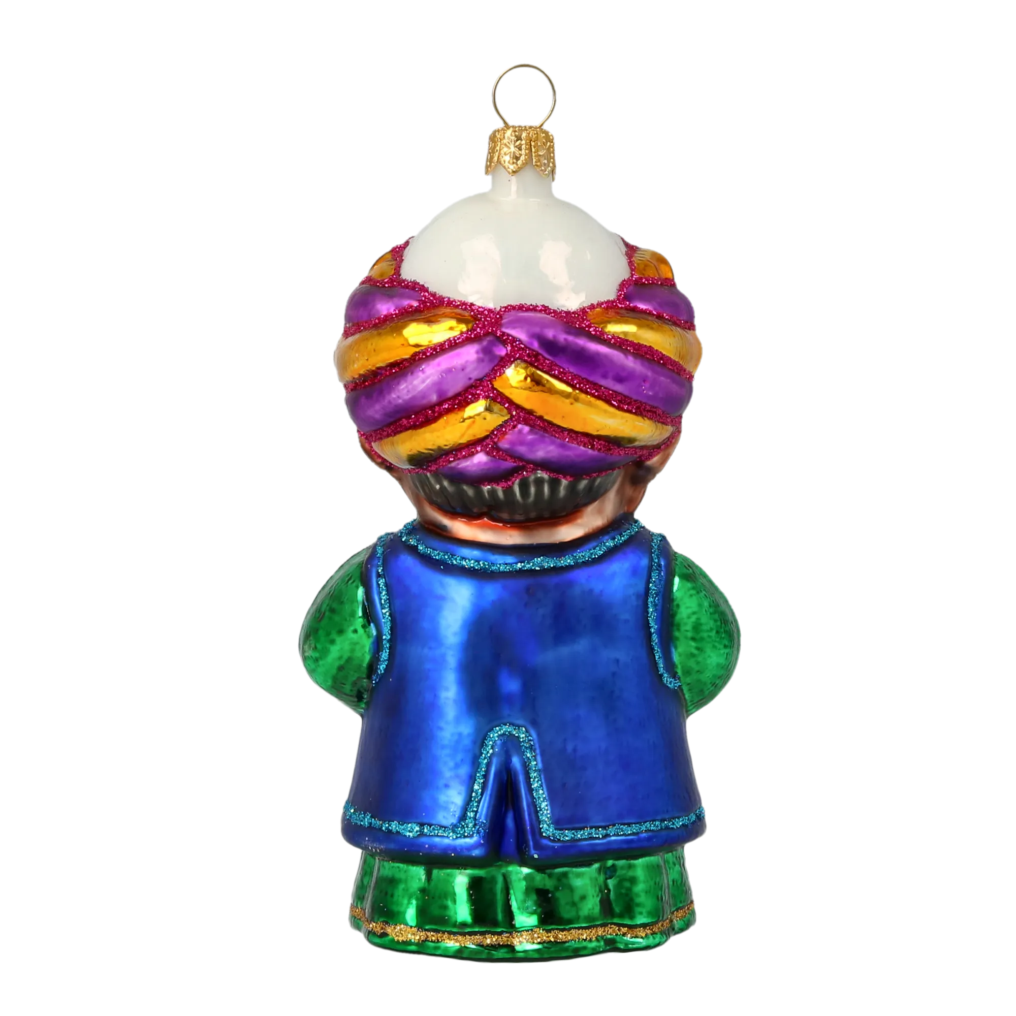 King Balthazar. Handmade Glass Christmas ornament. 2020-520