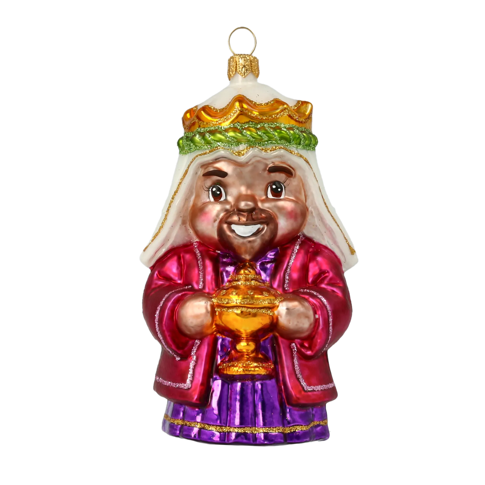 King Kacper. Handmade Glass Christmas ornament. 2020-521