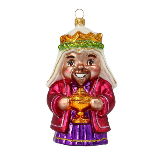 King Kacper. Handmade Glass Christmas ornament. 2020-521
