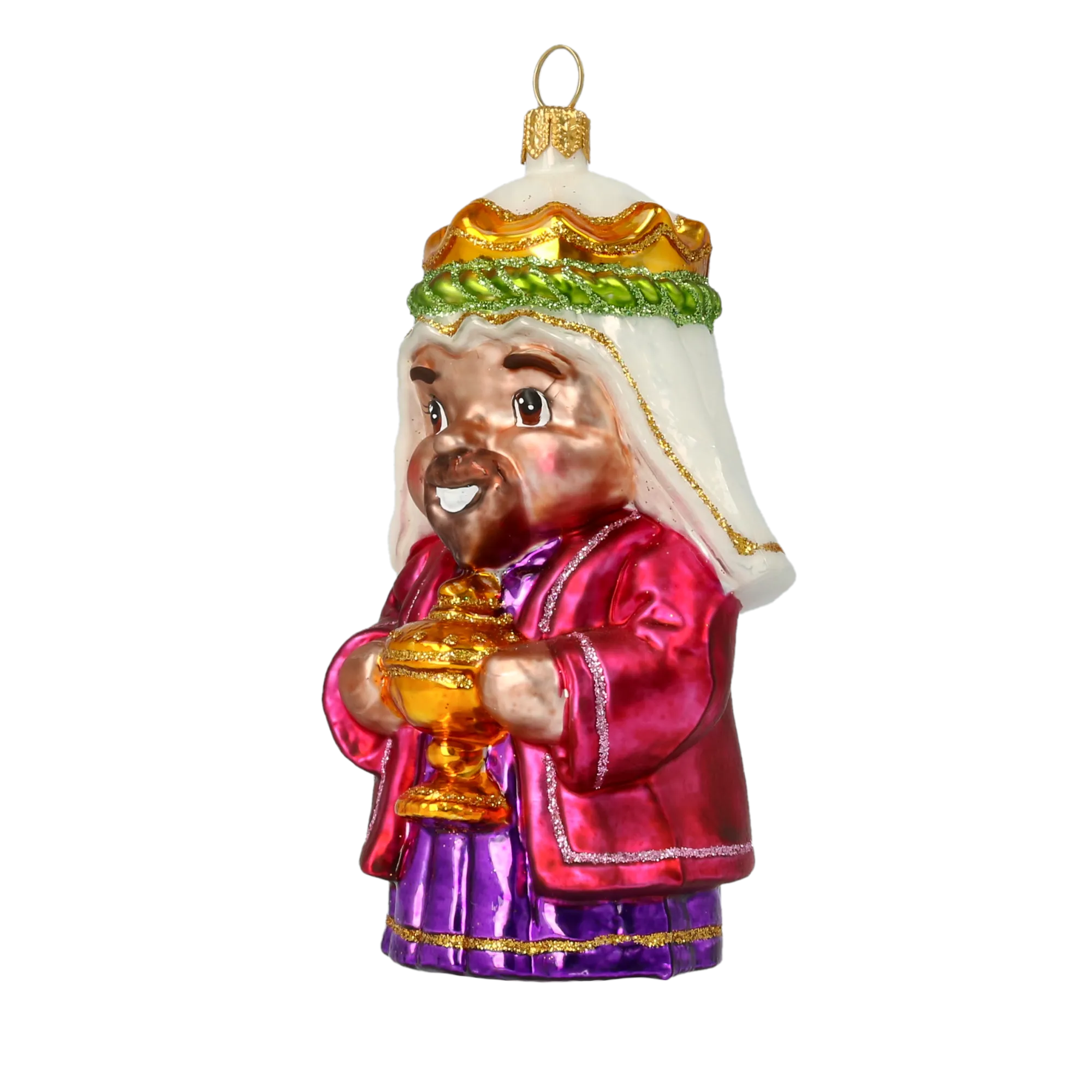 King Kacper. Handmade Glass Christmas ornament. 2020-521