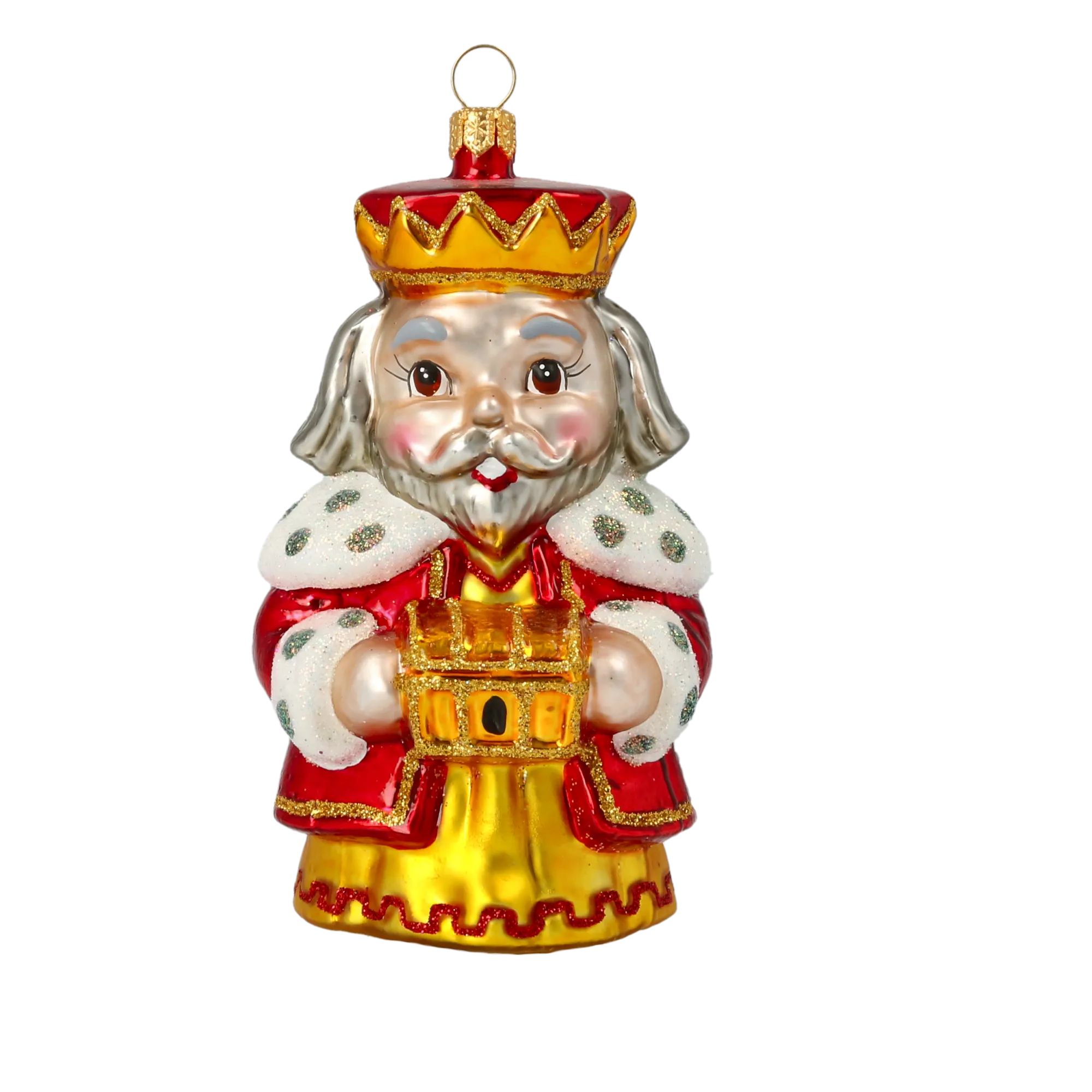 Stately Sovereign's Tribute | Hand-Painted Glass Ornament | Blubom 2020-522