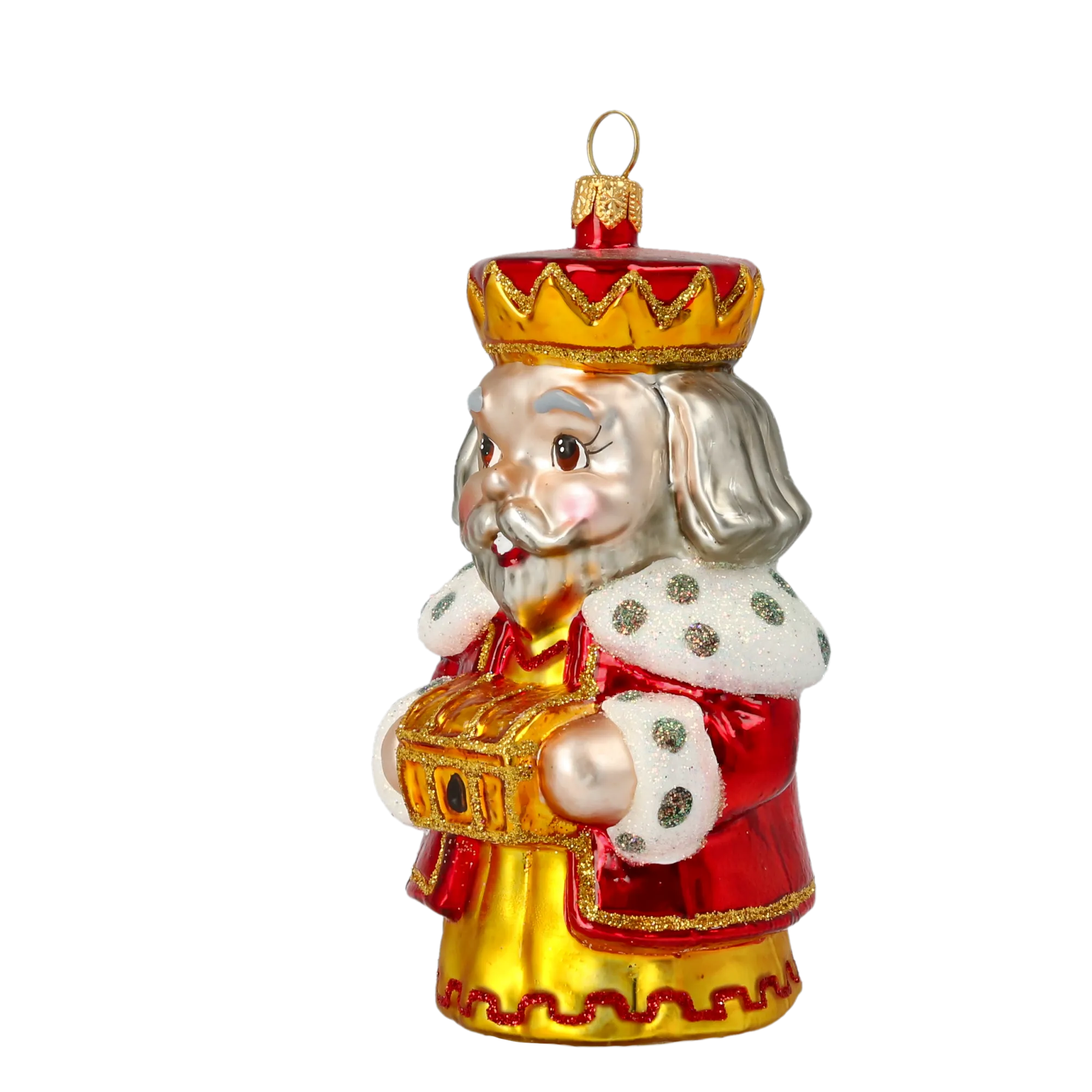 King Melchior. Handmade Glass Christmas ornament. 2020-522