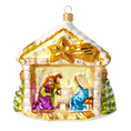 Load image into Gallery viewer, Golden Starlight Nativity Premium christmas glass ornament 2020-526
