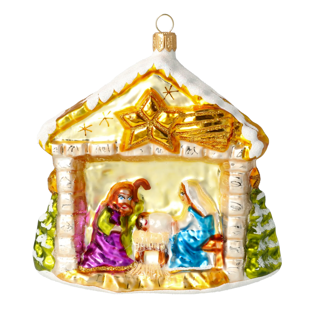 Hallowed Star Sanctuary | Hand-Painted Glass Ornament | Blubom 2020-526
