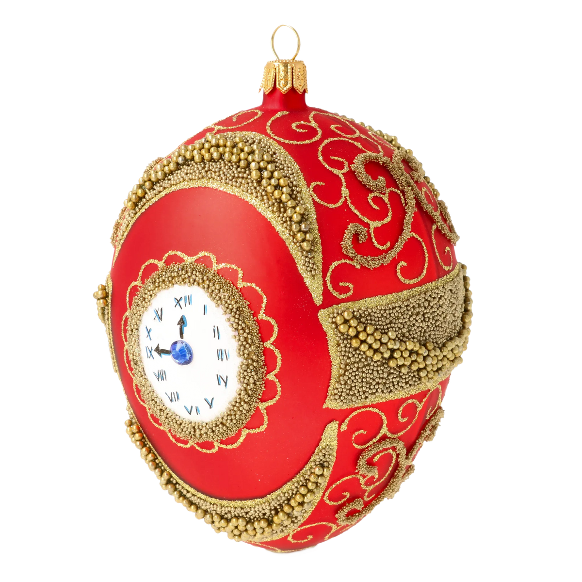 Crimson Nocturne | Hand-Painted Glass Ornament | Blubom 2020-532