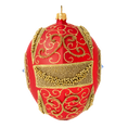 Załaduj obraz do przeglądarki galerii, Imperial Scarlet Timepiece Egg Premium christmas glass ornament 2020-532

