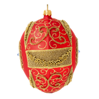 Crimson Nocturne | Hand-Painted Glass Ornament | Blubom 2020-532