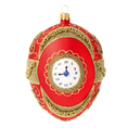 Załaduj obraz do przeglądarki galerii, Imperial Scarlet Timepiece Egg Premium christmas glass ornament 2020-532
