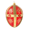 Załaduj obraz do przeglądarki galerii, Imperial Ruby Egg Handmade Glass Christmas ornament. 2020-533
