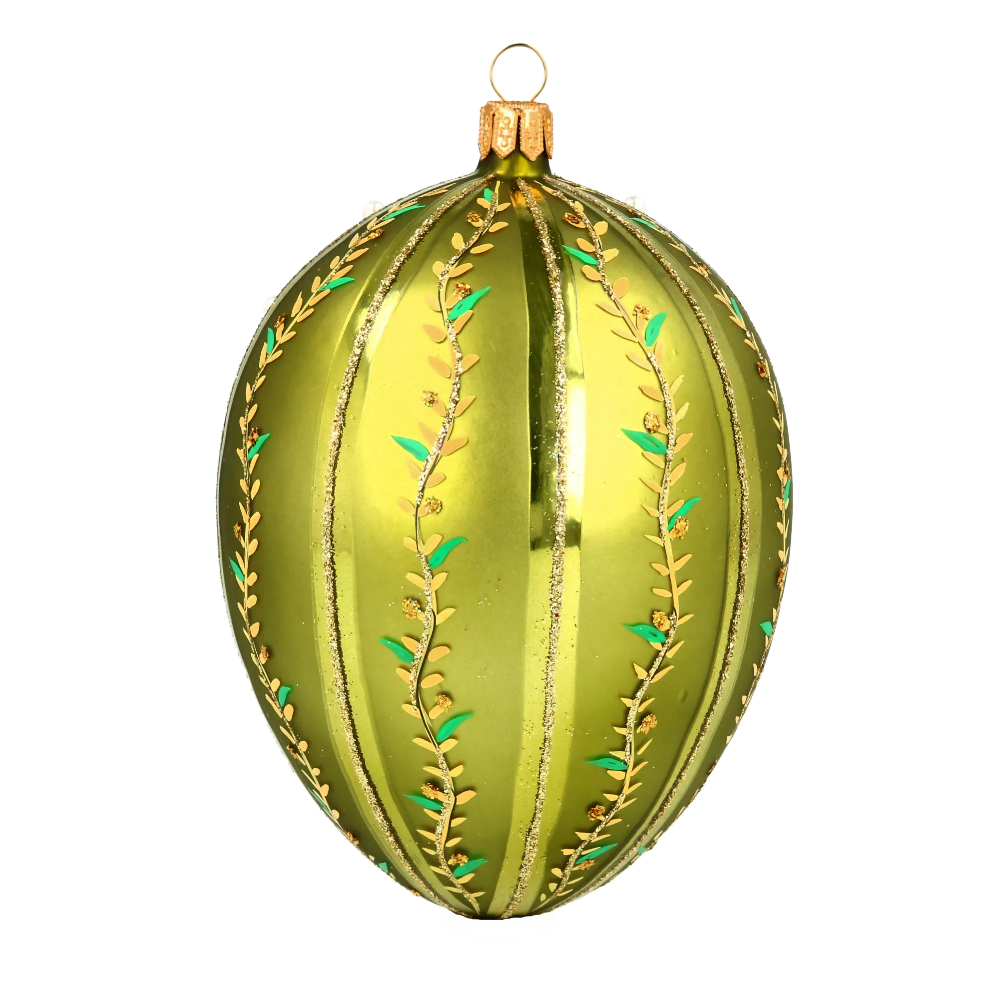 Imperial Sage Clock Egg Premium christmas glass ornament 2020-534