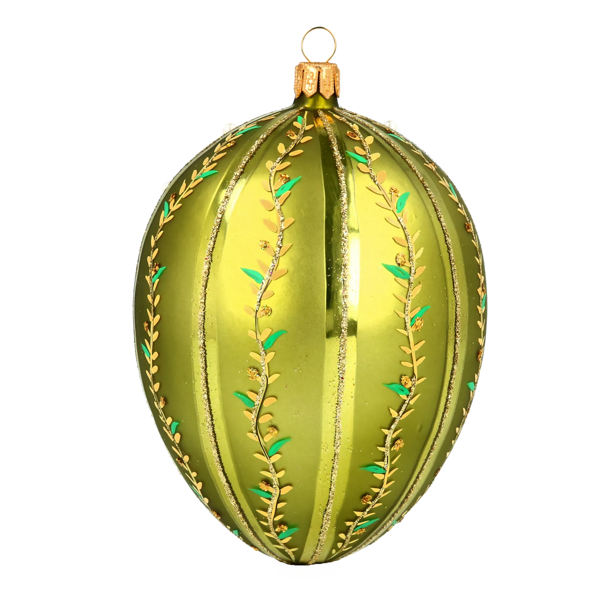 Verdant Antiquity | Hand-Painted Glass Ornament | Blubom 2020-534