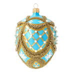Azure Sovereign | Hand-Painted Glass Ornament | Blubom 2020-536