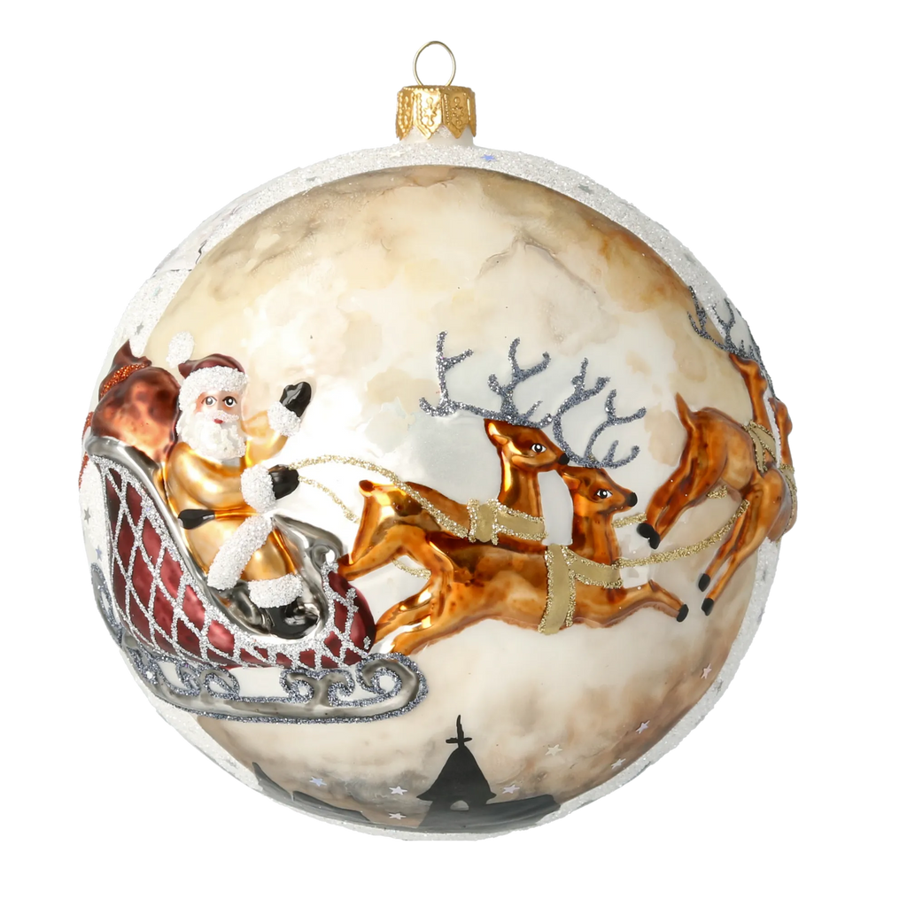 Alabaster Nocturne | Hand-Painted Glass Ornament | Blubom 2020-541