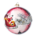 Load image into Gallery viewer, St. Nicholas’ Crimson Sleigh Premium christmas glass ornament 2020-542
