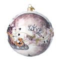 Załaduj obraz do przeglądarki galerii, Pearlescent Midnight Sleigh Premium christmas glass ornament 2020-544
