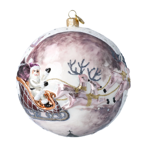 Plum Nocturne Ascent | Hand-Painted Glass Ornament | Blubom 2020-544