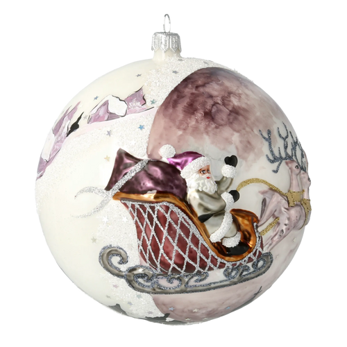 Plum Nocturne Ascent | Hand-Painted Glass Ornament | Blubom 2020-544