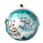 Cerulean Midnight Vigil | Hand-Painted Glass Ornament | Blubom 2020-545