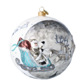 Załaduj obraz do przeglądarki galerii, Silver Midnight Sleigh Premium christmas glass ornament 2020-546
