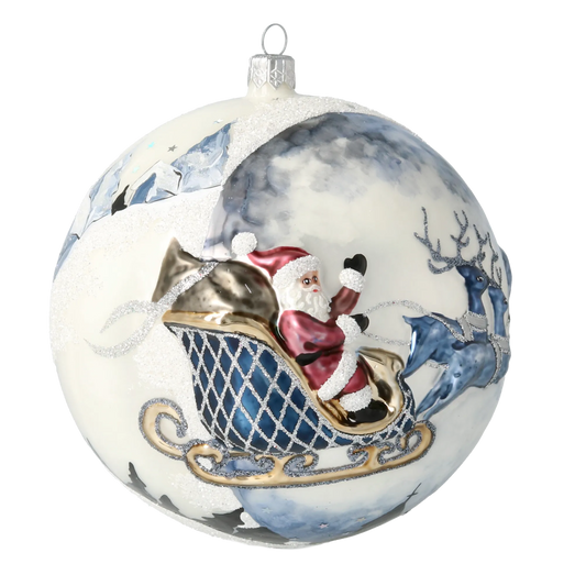 Midnight Sleigh Flight Premium christmas glass ornament 2020-547