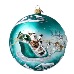 Santa's Sleigh Ball in Winter Teal