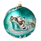 Emerald Midnight Voyage | Hand-Painted Glass Ornament | Blubom 2020-548