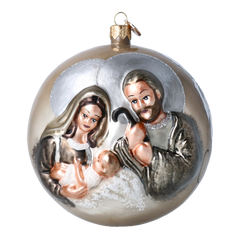 Holy Family Ball in Pewter