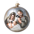 Załaduj obraz do przeglądarki galerii, Champagne Holy Family Premium christmas glass ornament 2020-561
