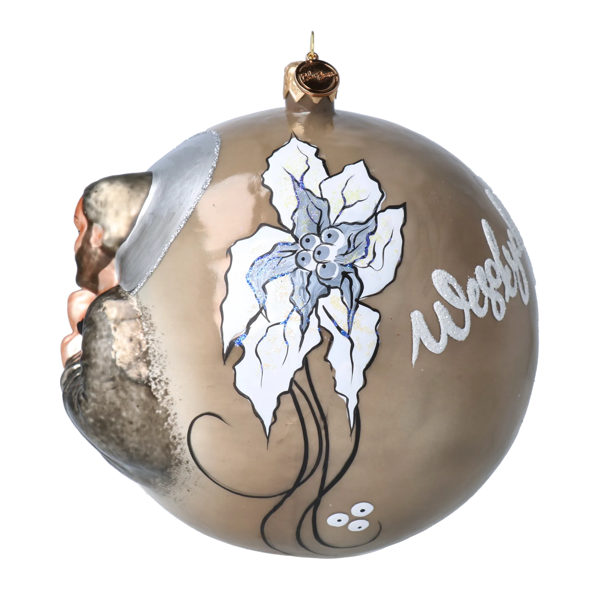Champagne Holy Family Premium christmas glass ornament 2020-561