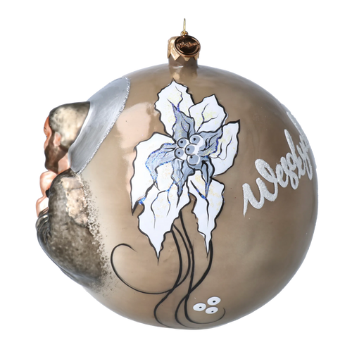 Champagne Reverence | Hand-Painted Glass Ornament | Blubom 2020-561