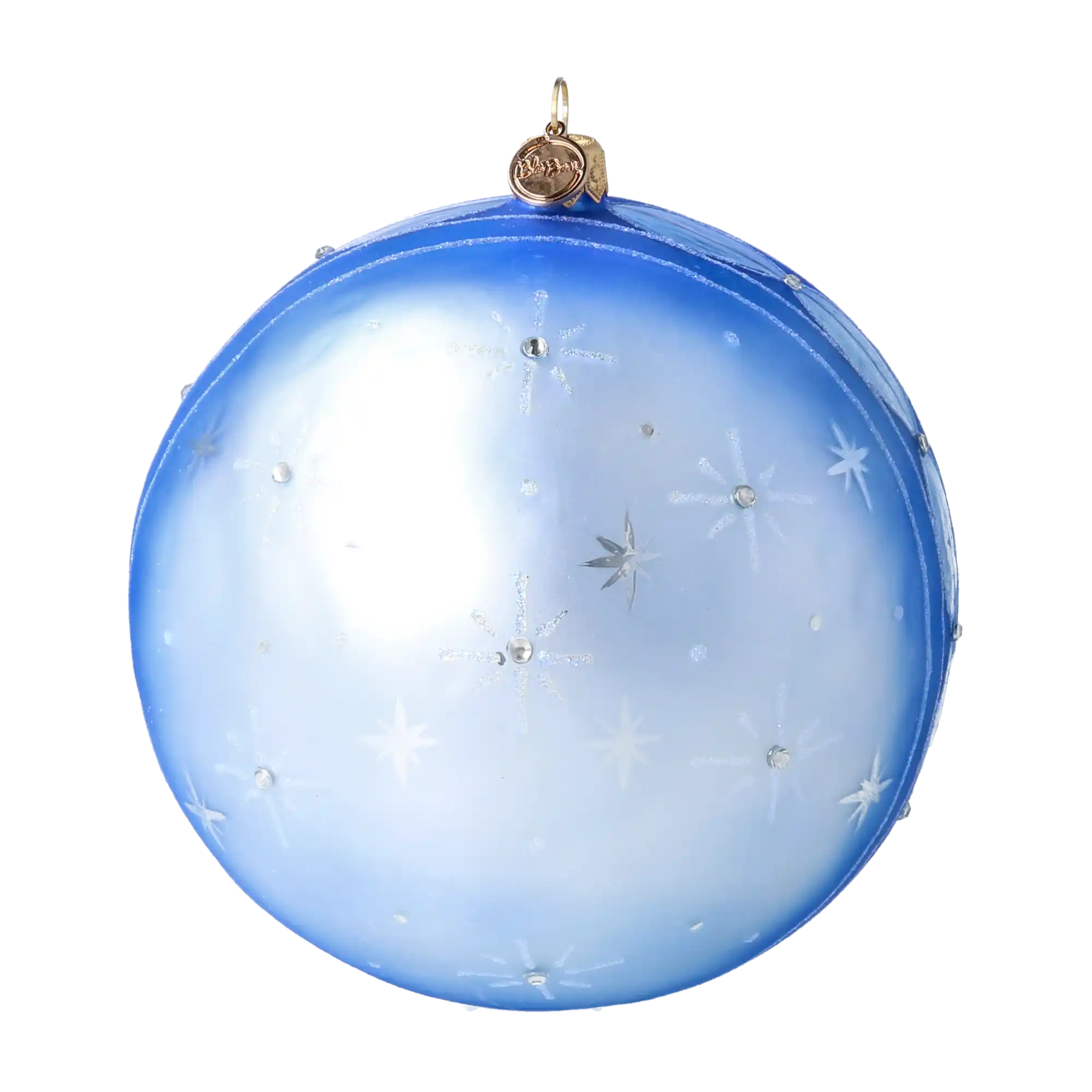 Święta Rodzina w pięknej błękitnej szacie Szklana Ozdoba