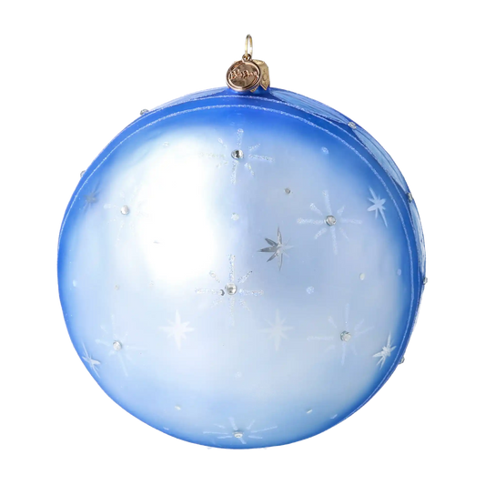 Święta Rodzina w pięknej błękitnej szacie Szklana Ozdoba