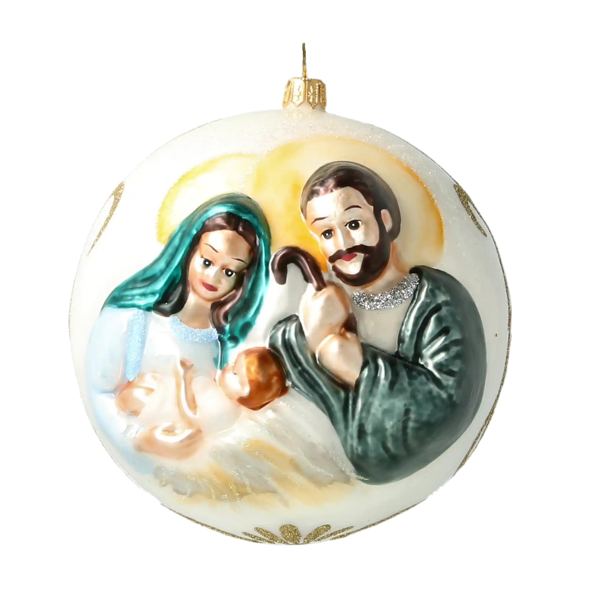 Cudowne narodziny Święta Rodzina  Szklana Ozdoba