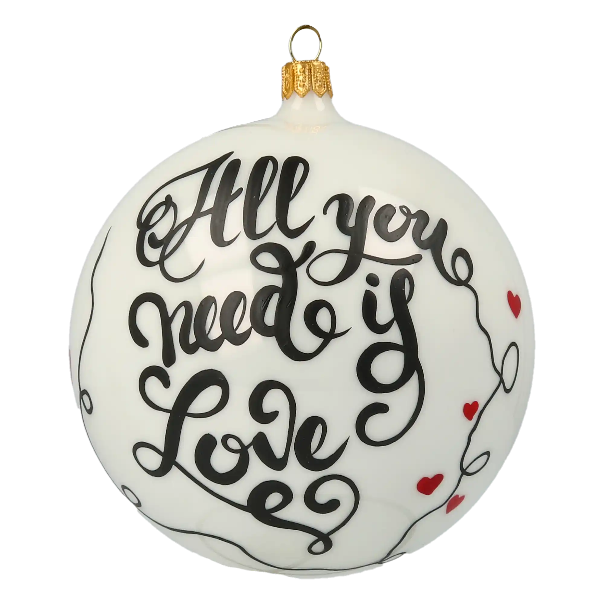 Tylko miłość Ślubna Szklana Ozdoba