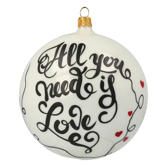 Tylko miłość Ślubna Szklana Ozdoba