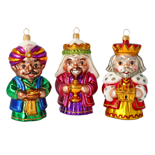 The Three Kings of Christmas Night. Handmade Glass Christmas ornament. 2020-585