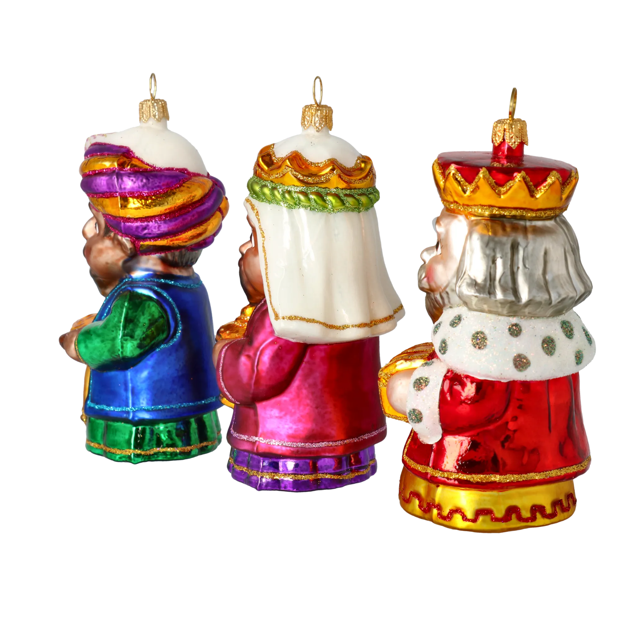 The Three Kings of Christmas Night. Handmade Glass Christmas ornament. 2020-585