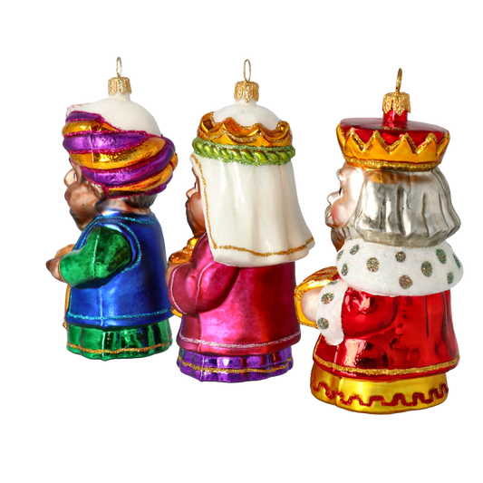 The Three Kings of Christmas Night. Handmade Glass Christmas ornament. 2020-585