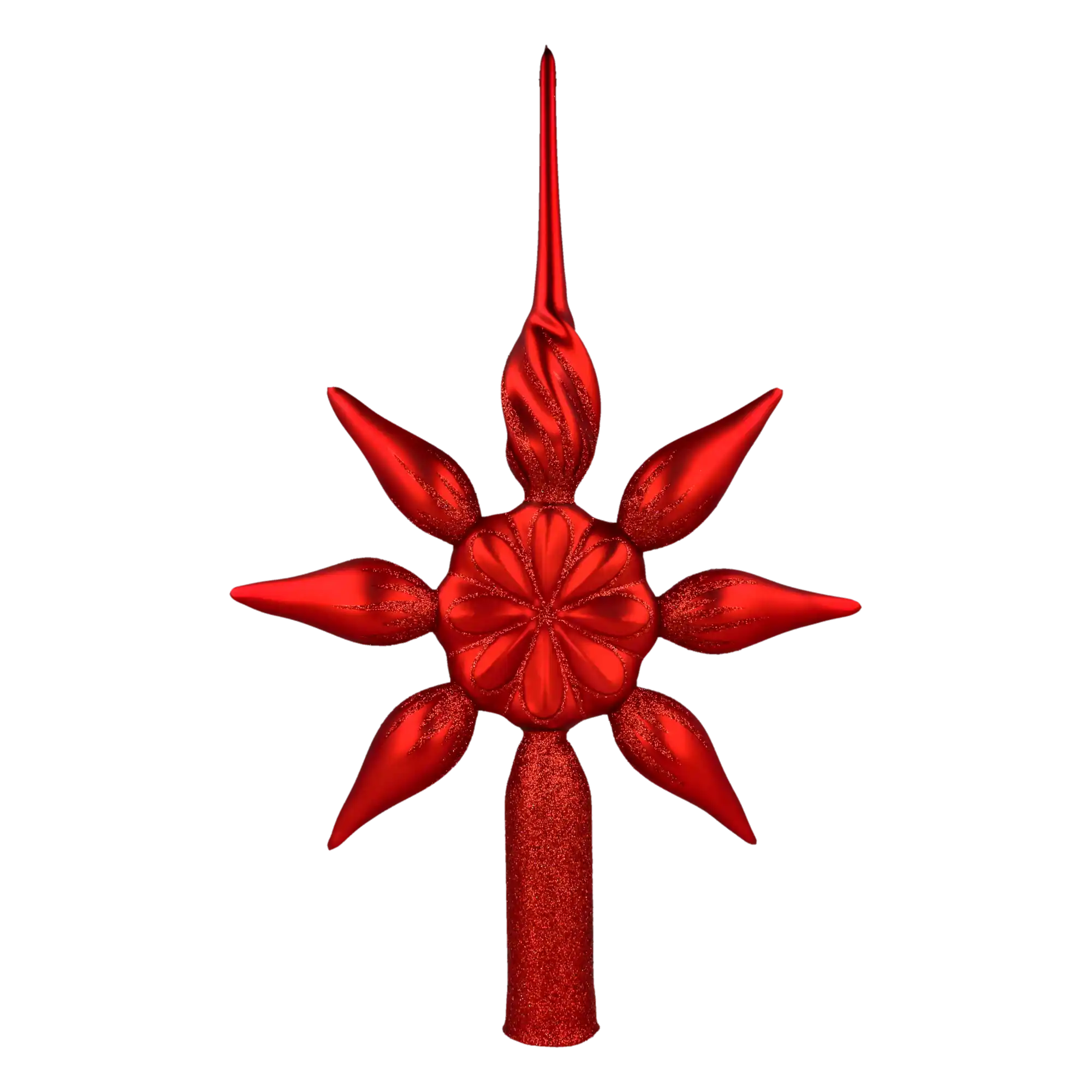 Szpic Gwiazda Szklana Ozdoba