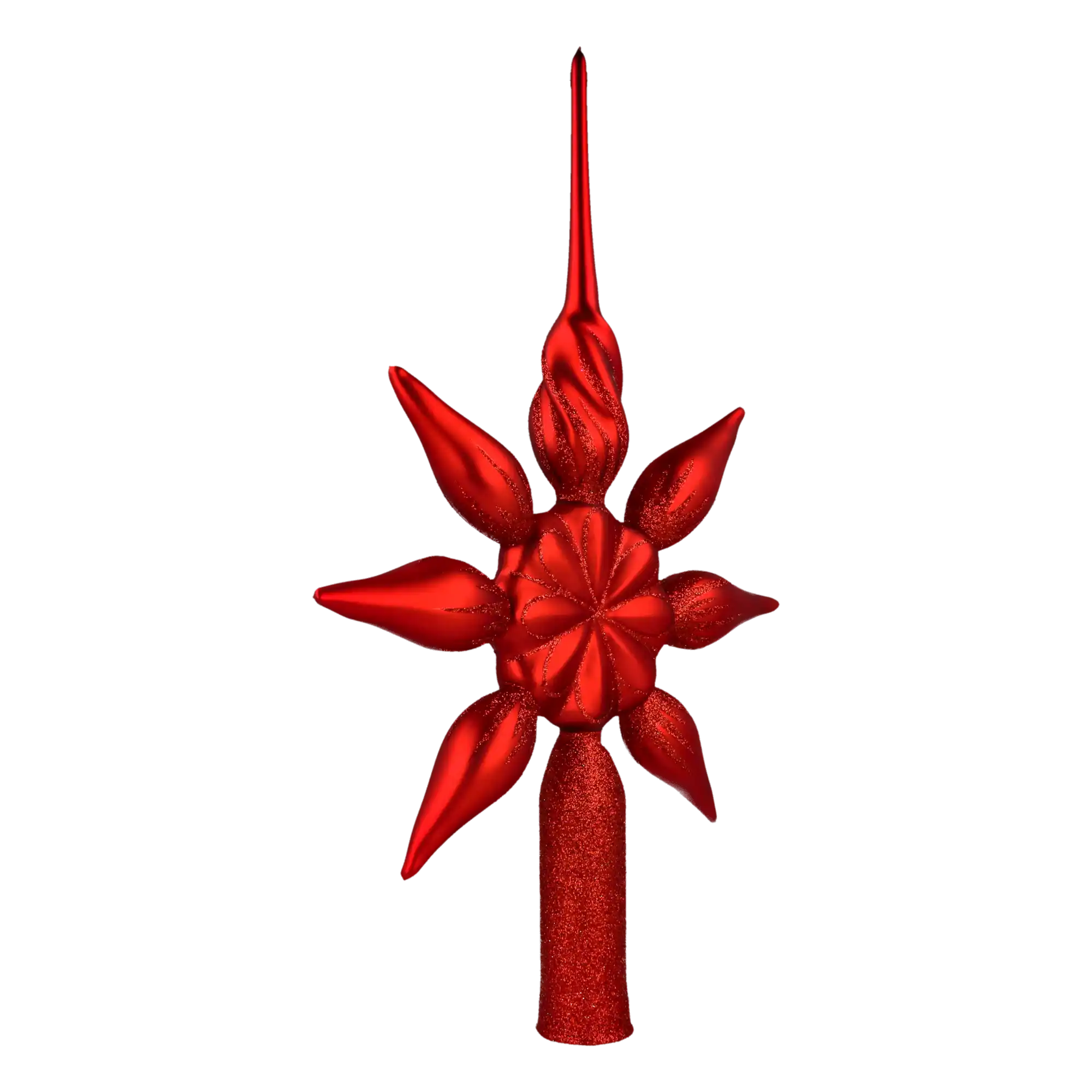 Szpic Gwiazda Szklana Ozdoba