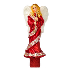 Crimson Clarion Herald | Hand-Painted Glass Ornament | Blubom 2020-684
