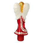 Crimson Clarion Herald | Hand-Painted Glass Ornament | Blubom 2020-684