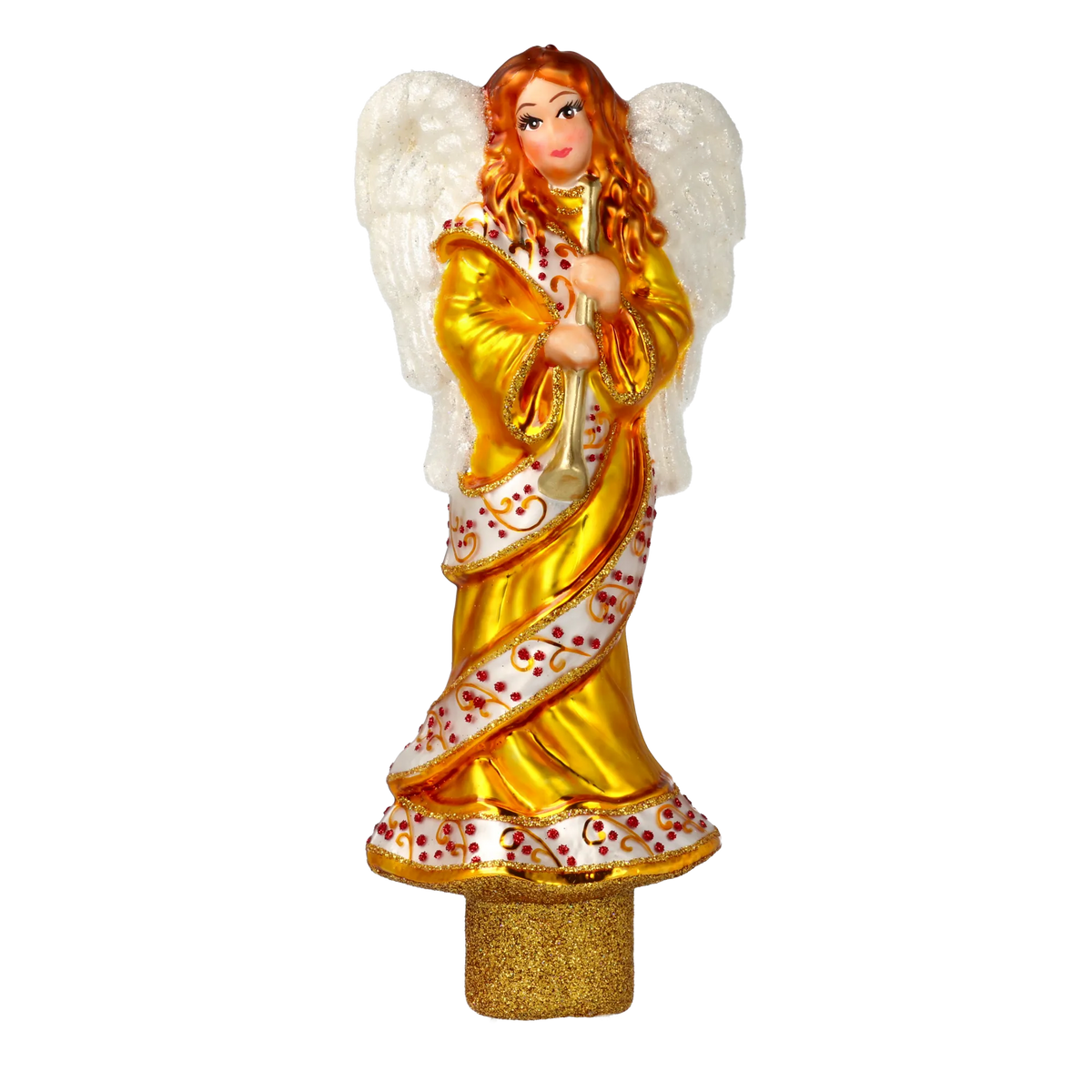Seraphic Clarion | Hand-Painted Glass Ornament | Blubom 2020-685