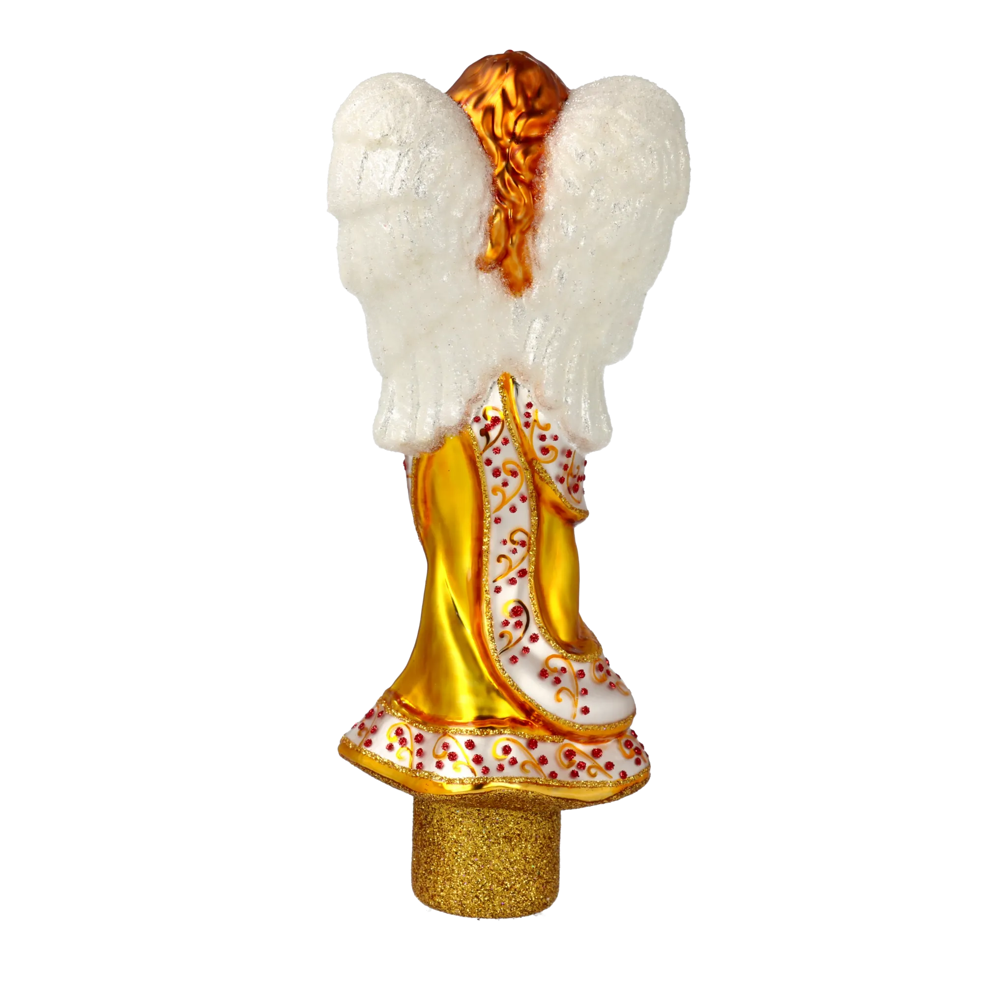 Golden Herald Angel Finial Premium christmas glass ornament 2020-685