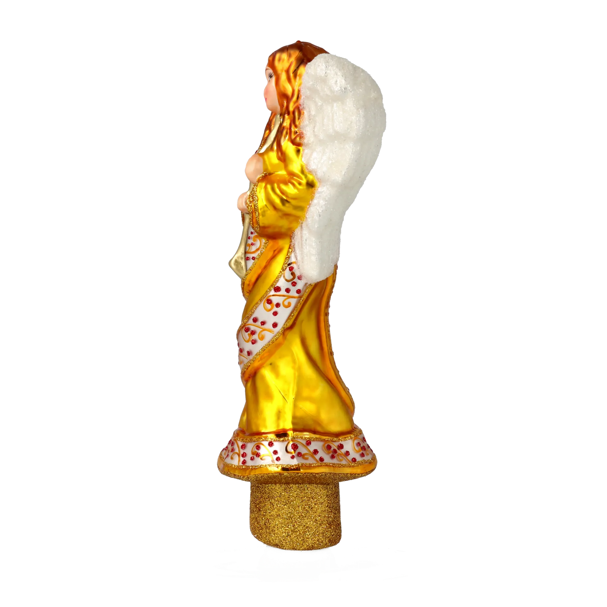 Golden Herald Angel Finial Premium christmas glass ornament 2020-685