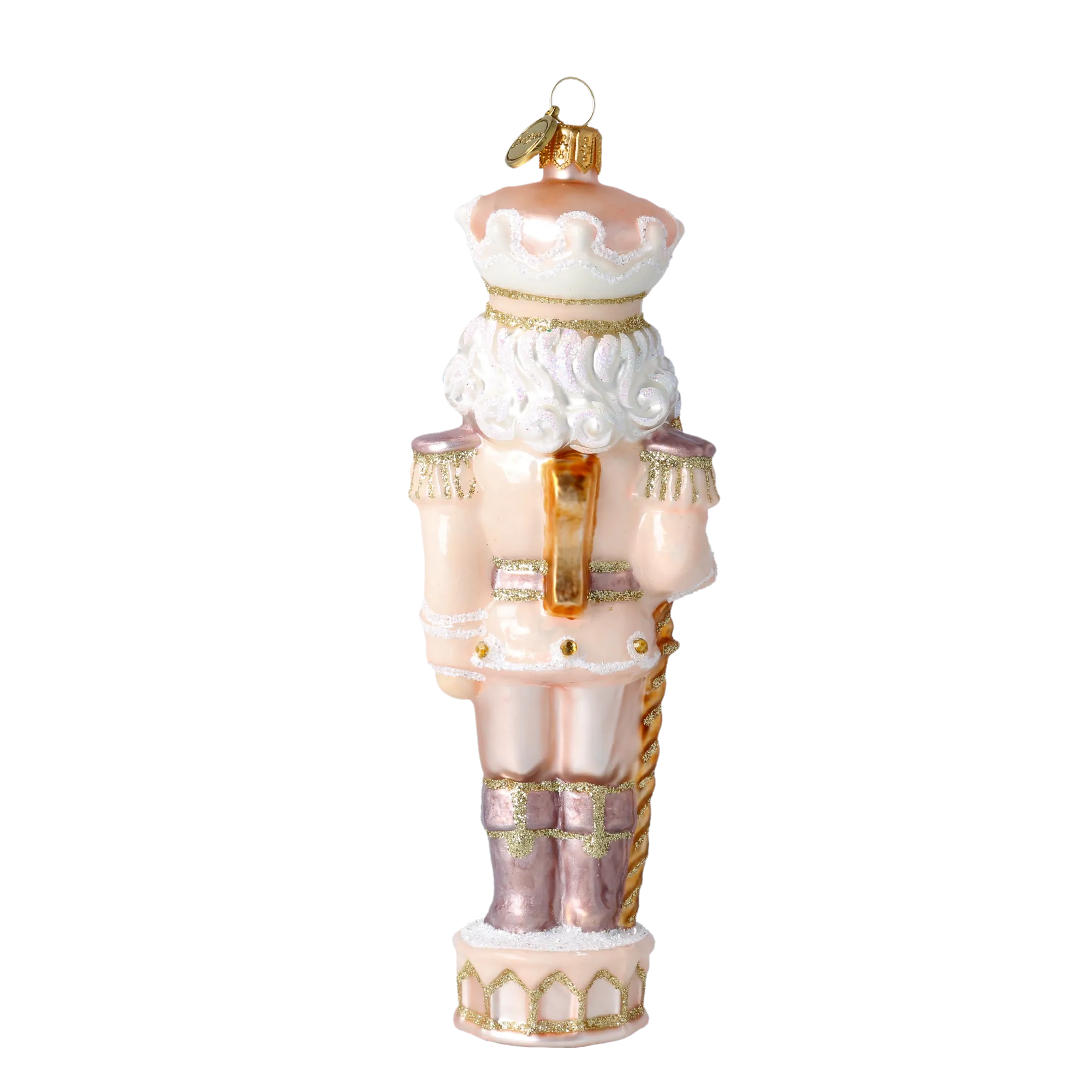 Pink Candy Nutcracker. Handmade Glass Christmas ornament. 2020-697