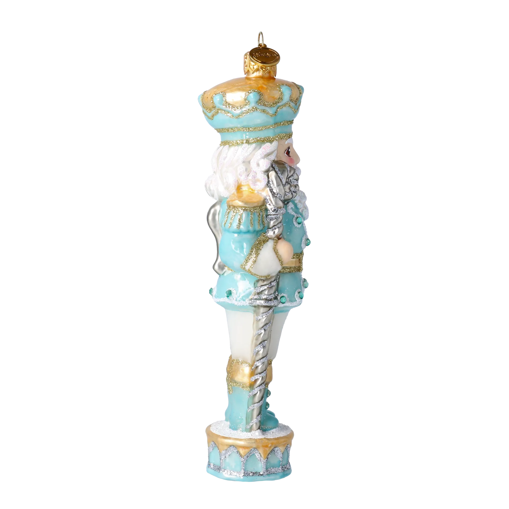 Icing Nutcracker. Handmade Glass Christmas ornament. 2020-698