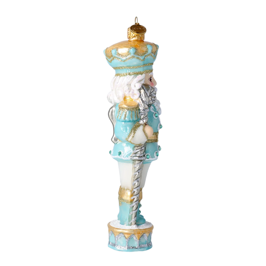 Icing Nutcracker. Handmade Glass Christmas ornament. 2020-698